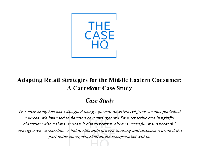 Homepage 33 Adapting Retail Strategies for the Middle Eastern Consumer: A Carrefour Case Study