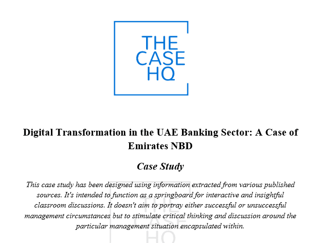 Homepage 32 Digital Transformation in the UAE Banking Sector: A Case of Emirates NBD