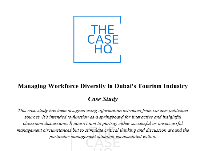 Homepage 29 Managing Workforce Diversity in Dubai's Tourism Industry